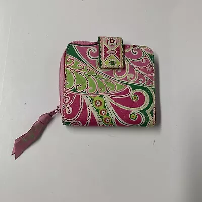 Vera Bradley ID Coin Purse Wallet Pinwheel Pink VGUC 4.5 X 4 Pink Floral • $15