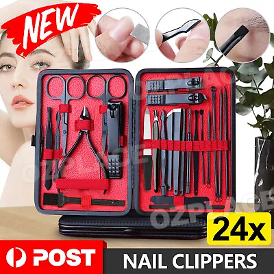 $14.95 • Buy 24PCS/Set Manicure Nail Tools Pedicure Kit Stainless Steel Nail Grooming Clipper