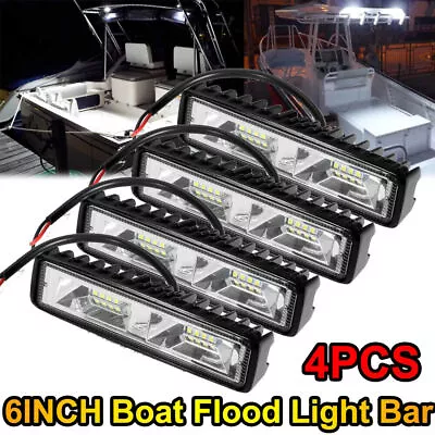 4pcs 6  LED Marine Spreader Deck/Mast Work Lights For Boat Flood Light Bar US • $21.85