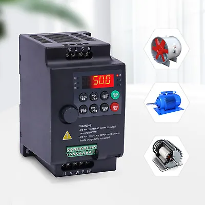 USA HY 1HP 0.75KW VFD Variable Frequency Drive Inverter VSD Single To 3 Phase • $83.60