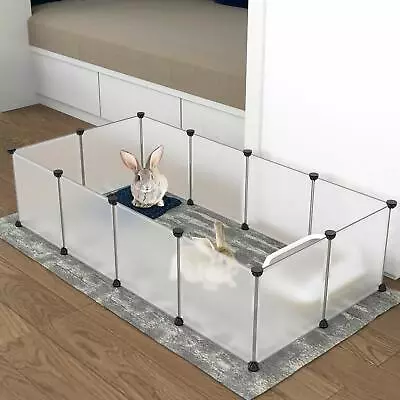 Pet Playpen Indoor Small Animal Cage Rabbit Guinea Pig Bunny Puppy Plastic Fence • $26.29