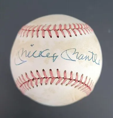 Mickey Mantle — Autographed AL Baseball — Signed ROAL Ball — Authentic PSA • $579