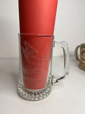 CLEAR GLASS MICKEY MOUSE WALT DISNEY WORLD TANKARD MUG Wizard Mickey - Dorothy • $17