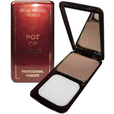 £6.95 • Buy POT OF GOLD Bronzer Compact Pressed Bronzing Powder Face Body Sunkissed NEW CASE