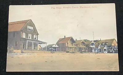 WOODMONT MILFORD CT ~ MERWIN'S Beach HOMES Vintage Postcard Connecticut • $19.90