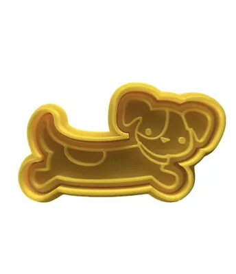 Dachsund Cookie Cutter & Embosser Biscuit Icing Fondant Clay Baking Clay 9cm UK • £4.99