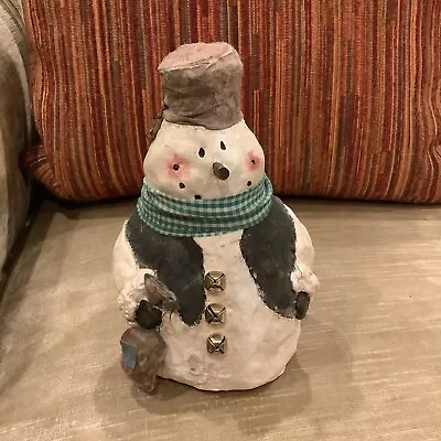 Midwest Of Cannon Falls Snowman With Bells And Bucket Hat • $7.99