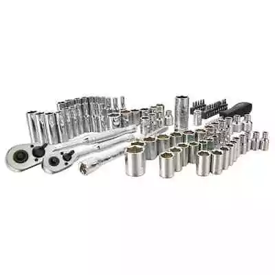 SAE Metric Mechanics Tool Set 85-Piece Ratchet & Socket Sets 1/4 In. And 3/8 In • $46.76