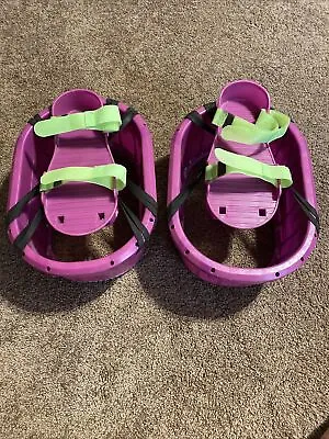 Moon Shoes Anti-Gravity Trampoline Big Time Toy Purple Green Bounce 1989 Redo • $34.29