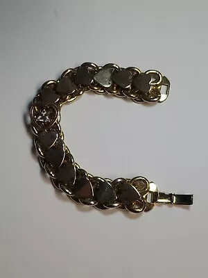 Vintage Women Of The Moose Bracelet Hearts Gold Tone • $15