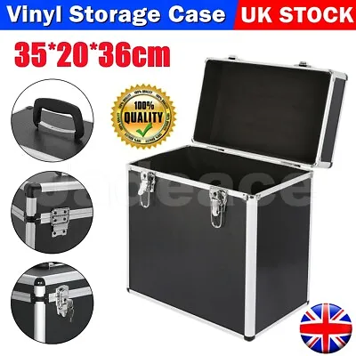 12  Vinyl Record Box Aluminium Storage Flight Case DJ Collection Holds 50pcs LP • £26.99