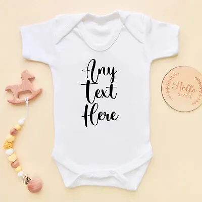 £6.99 • Buy Personalised Baby Grow Vest - Any Text