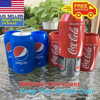 Beer Can Covers Silicone Sleeve Hide A Beer Coca-Cola PEPSI 12oz 355mL • $7.80