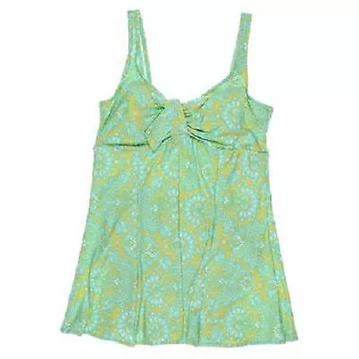 Mainstream Women's 14 Swimdress Swimsuit 1 Pc Yellow Aqua Blue Swim Beach Pool • $9.50