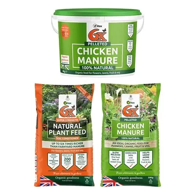 6x Strength Organic Fertilizer Pelleted Chicken Manure And Natural Plant Feed • £17.99