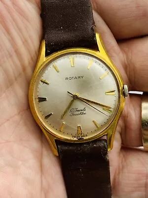Vintage 1960s Rotary 17 Jewels Incabloc Gents Wristwatch  • $11.37