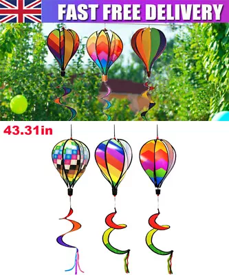 Hot Air Balloon Spinner Twister Windsock For Flag Pole Caravan Camping Garden UK • £10.06