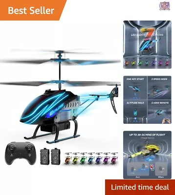 Sturdy RC Helicopter - 30Mins Flight Time - Colorful LED Lights - Altitude Hold • $62.67