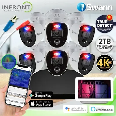 $1298 • Buy Swann Enforcer 6 Camera 8 Channel 4K Ultra HD DVR Home CCTV Security System