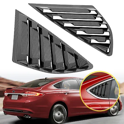 New Carbon Fiber Printing Side Window Louvers For Ford Fusion Mondeo 2013-2020 • $21.99