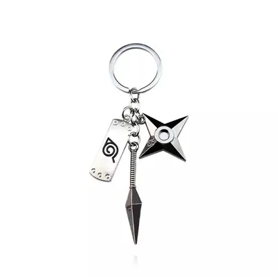 Naruto Shippuden Keychain Keyring Shuriken Kunai Headband Anime Manga Kakashi  • £6.69