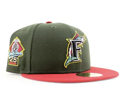 New Era 59fifty Florida Marlins Green Red 1997 25 Year Anniversary Patch WS • $24.99