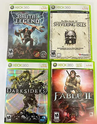 Xbox 360 Lot Of 4 Bundle Complete CIB Fable II Elder Scrolls IV Brutal Legend + • $21.95