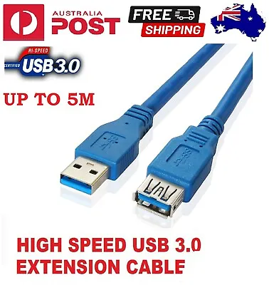 $9.59 • Buy Super Speed Cable USB 3.0 Male To Female Data Extension Cord PC Mining Laptop AU