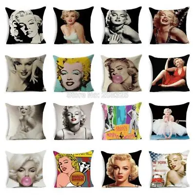  Marilyn Monroe Polyester Cushion Cover Classic Throw Pillow Cover For Home • £3.26