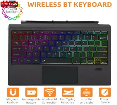 Bluetooth Backlit Keyboard Touchpad For Microsoft Surface Pro 3/4/5/6/7/8/9/X • $34.99