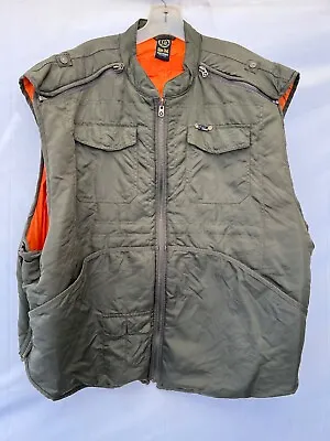 Vintage VTG G-Unit Green Military Bomber Jacket Cut Off Vest Y2K Sz 3X 50 Cent • $50