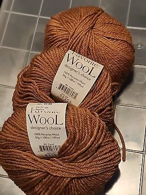 Elsebeth Lavold Favorite Wool Yarn 005 Camel  Lot 82359  3 Balls • $7.99