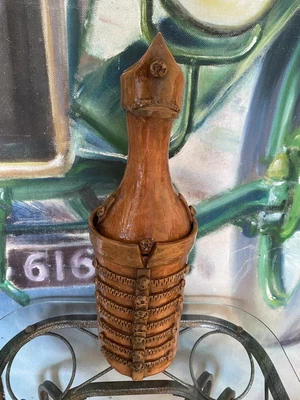 £25 • Buy Unusual Vintage Studio Pottery Wine Bottle Cover Storage Soldier Styled