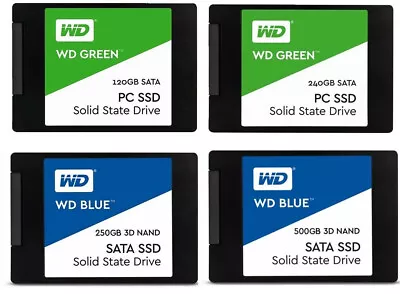 $54.95 • Buy SSD 120GB 240GB 250G 500G 1T WD Green Blue Internal Solid State Drive NVMe 2.5''