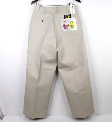 Vintage Ben Davis Gorilla Cut Pants 30x30 Baggy Wide Tan Sand USA Made NWT • $149.99