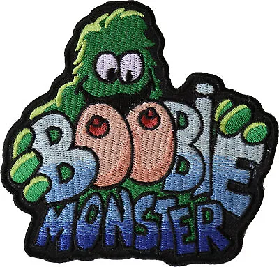 Boobie Monster Funny Iron On Patch - 4x4 Inch - P5942 • $5.99