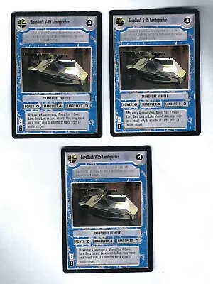 $1.98 • Buy 3x Star Wars CCG Premiere Limited Light Side Sorosuub V-35 Landspeeder