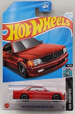 2024 Hot Wheels Red 89 Mercedes Benz 560 SEC AMG #82 • $2.99