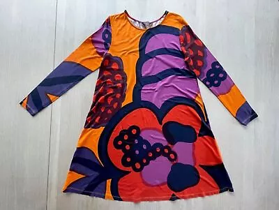 MARIMEKKO Vintage Dress Funky Large Geometric Print Shift Dress Mod Dress XS/S • $130.48