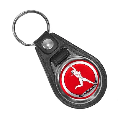 Marathon Gas Oil Petroleum Products Best In The Long Round Faux Leather Key Ring • $16.95