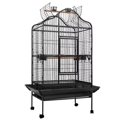 I.Pet Bird Cage Large Cages Aviary Parrot Pet Cage Toys Stand Budgie Wheel 168CM • $206.95