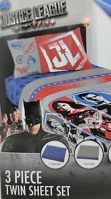 Justice League DC Microfiber 3 Piece Twin Sheet Set • $19.99