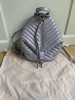 Rebecca Minkoff Quilted Convertible Mini Side Zip Julian Backpack Handbag- Lilac • $244