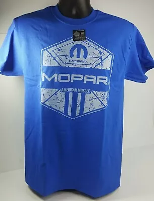 Blue T-Shirt - Mopar American Muscle W/ Blue M Logo / Emblem (Licensed) • $17.99