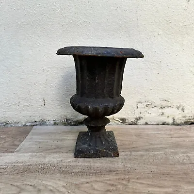 Vintage French Urn Planter Cast Iron Vase 01112314 • $149