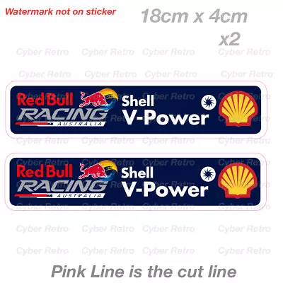 Red Bull  SHELL V-POWER Racing Australia - Fridge Bar Toolbox Vinyl  Sticker  • $7.50