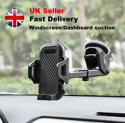Car Phone Holder Universal  Suction Mount Windscreen Dashboard Cradle Desk Stand • £6.40