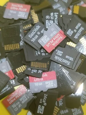 (LOT OF 10) 16GB MicroSD Cards ( MICRO SD ) Samsung / Sandisk / Ect • $28