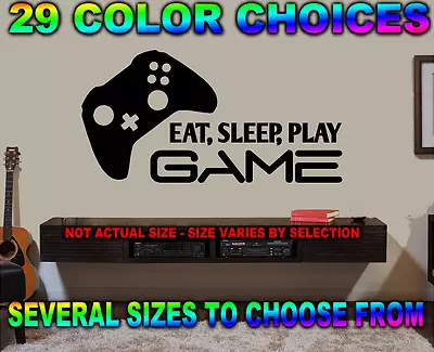 Xbox Style - Eat Sleep Play Game Decal Sticker Controller Wall Art 1 Video Gamer • $8.89