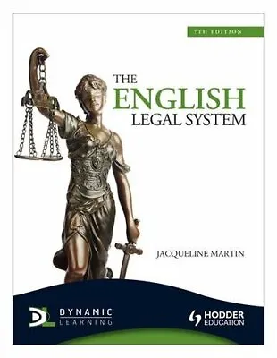 £2.57 • Buy The English Legal System, 7th Edition,Jacqueline Martin